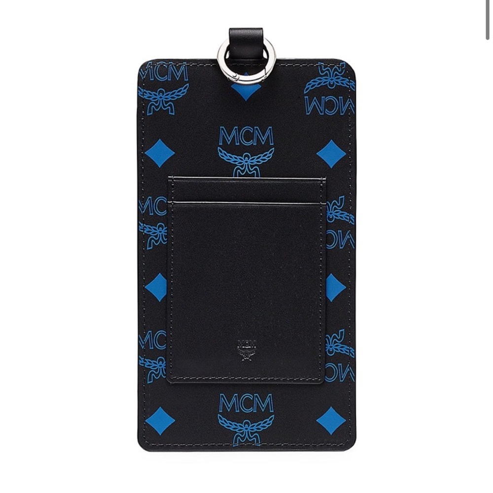 Authentic MCM Leather VISETOS logo print phone/card lanyard/Crosby - Picture 4 of 16